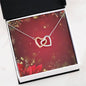 Christmas Background 099 - Interlocking Hearts Necklace