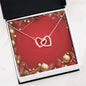 Christmas Background 047 - Interlocking Hearts Necklace