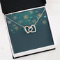 Christmas Background 016 - Interlocking Hearts Necklace