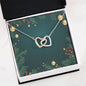Christmas Background 045 - Interlocking Hearts Necklace