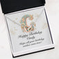 Happy Birthday Cindy v01 - Interlocking Hearts Necklace