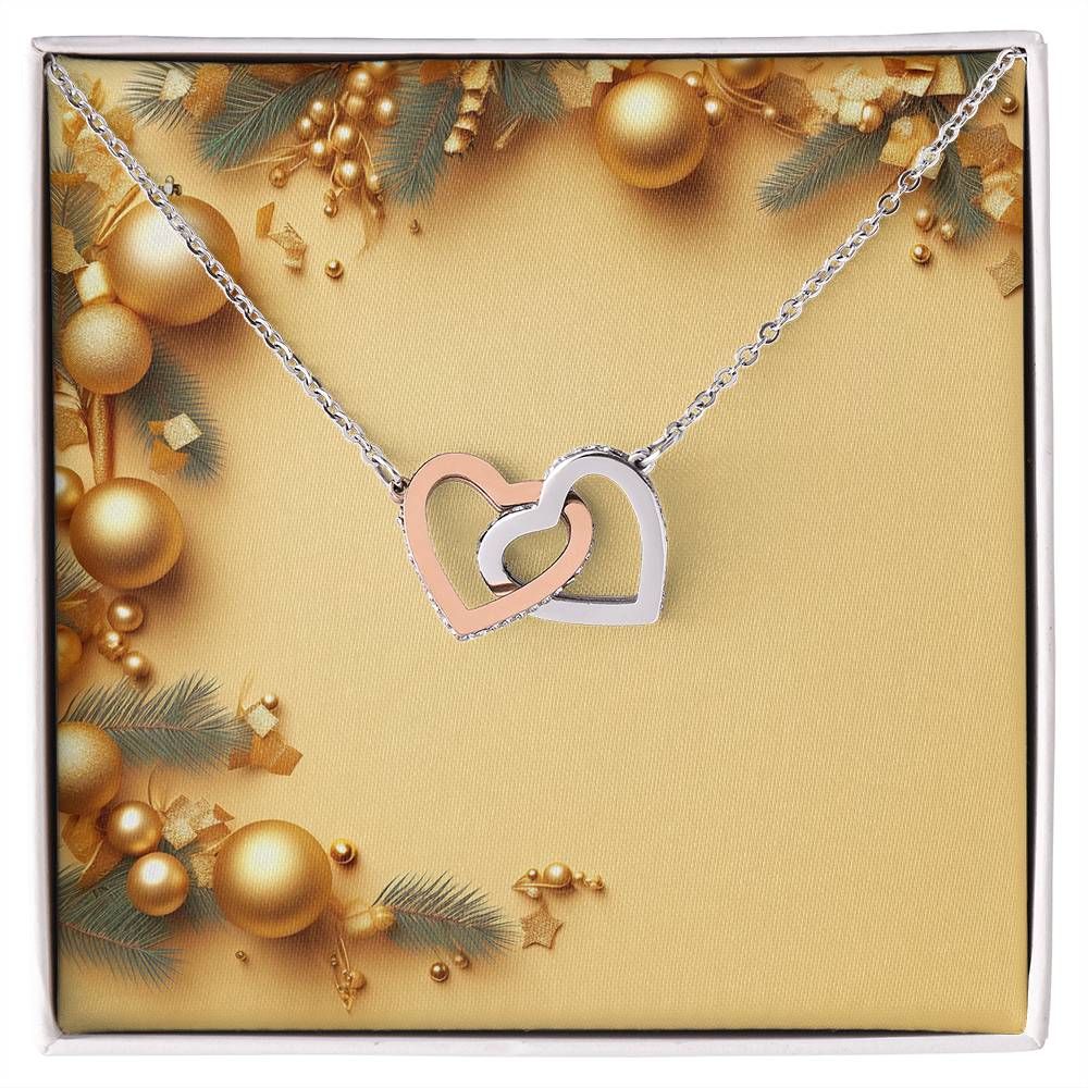 Christmas Background 059 - Interlocking Hearts Necklace