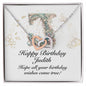 Happy Birthday Judith v01 - Interlocking Hearts Necklace