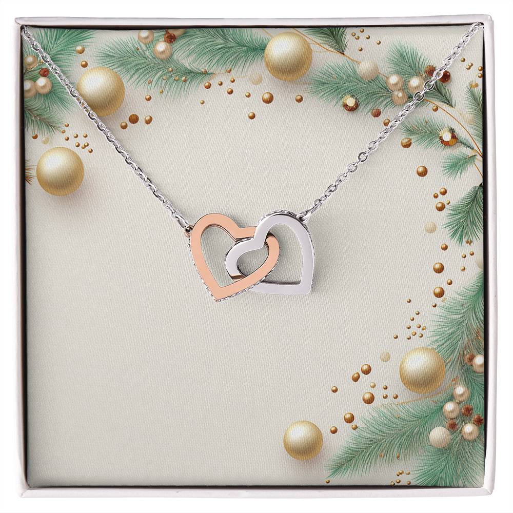Christmas Background 063 - Interlocking Hearts Necklace