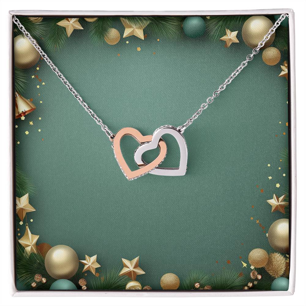 Christmas Background 044 - Interlocking Hearts Necklace