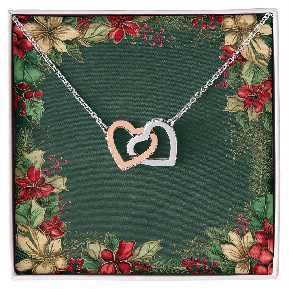 Christmas Background 068 - Interlocking Hearts Necklace