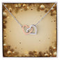 Christmas Background 052 - Interlocking Hearts Necklace
