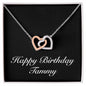 Happy Birthday Tammy v2 - Interlocking Hearts Necklace
