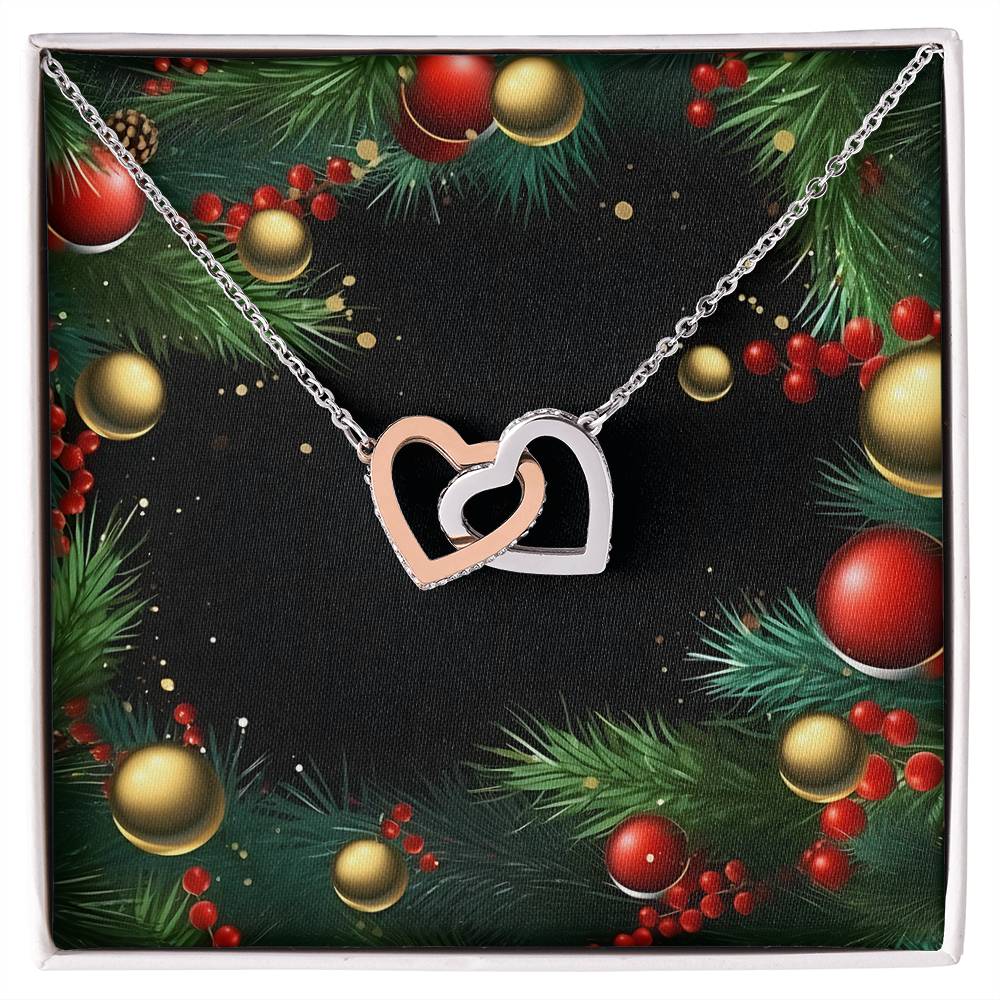 Christmas Background 125 - Interlocking Hearts Necklace
