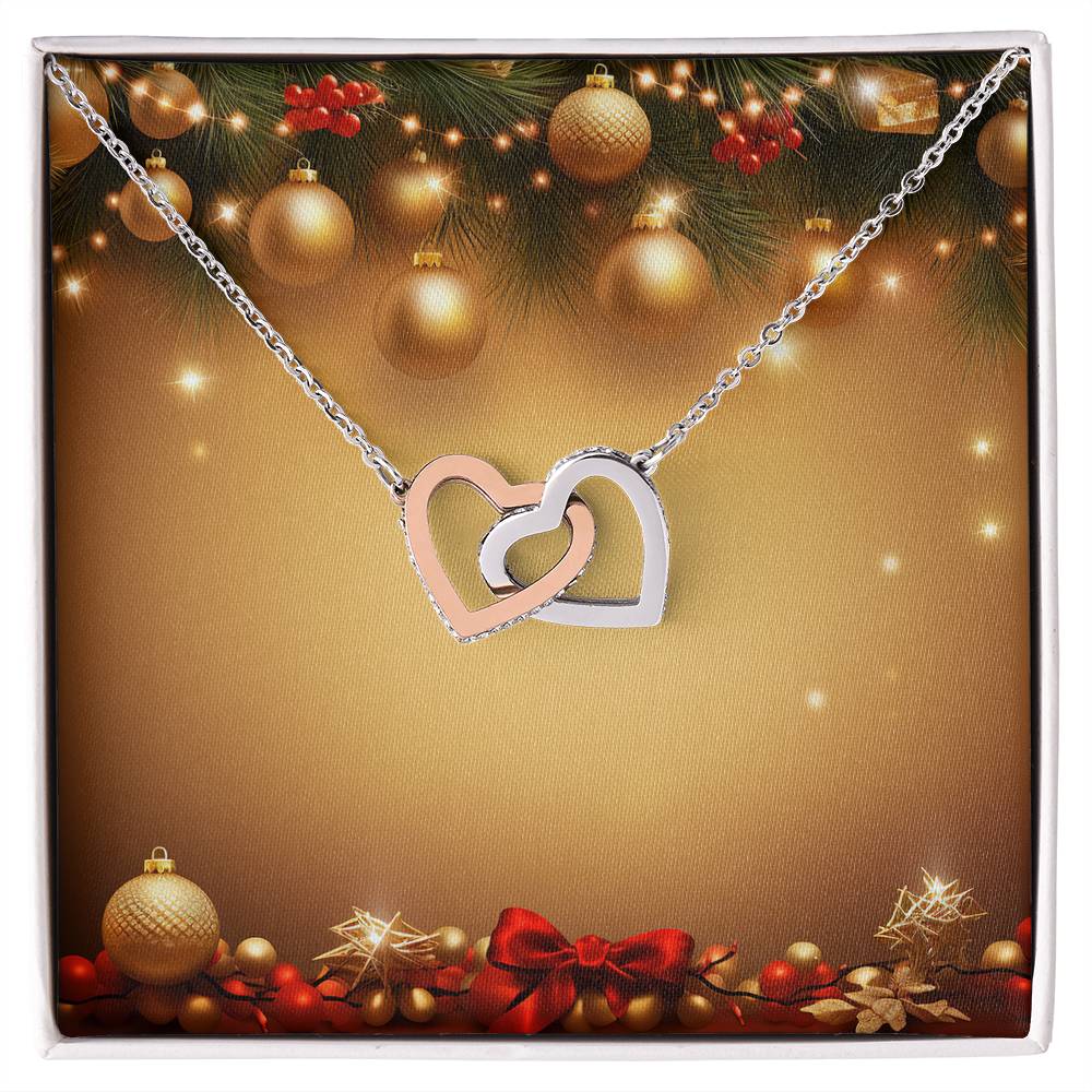 Christmas Background 006 - Interlocking Hearts Necklace