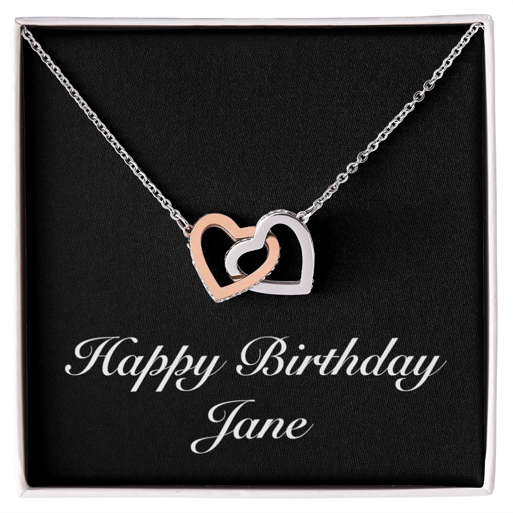 Happy Birthday Jane v2 - Interlocking Hearts Necklace