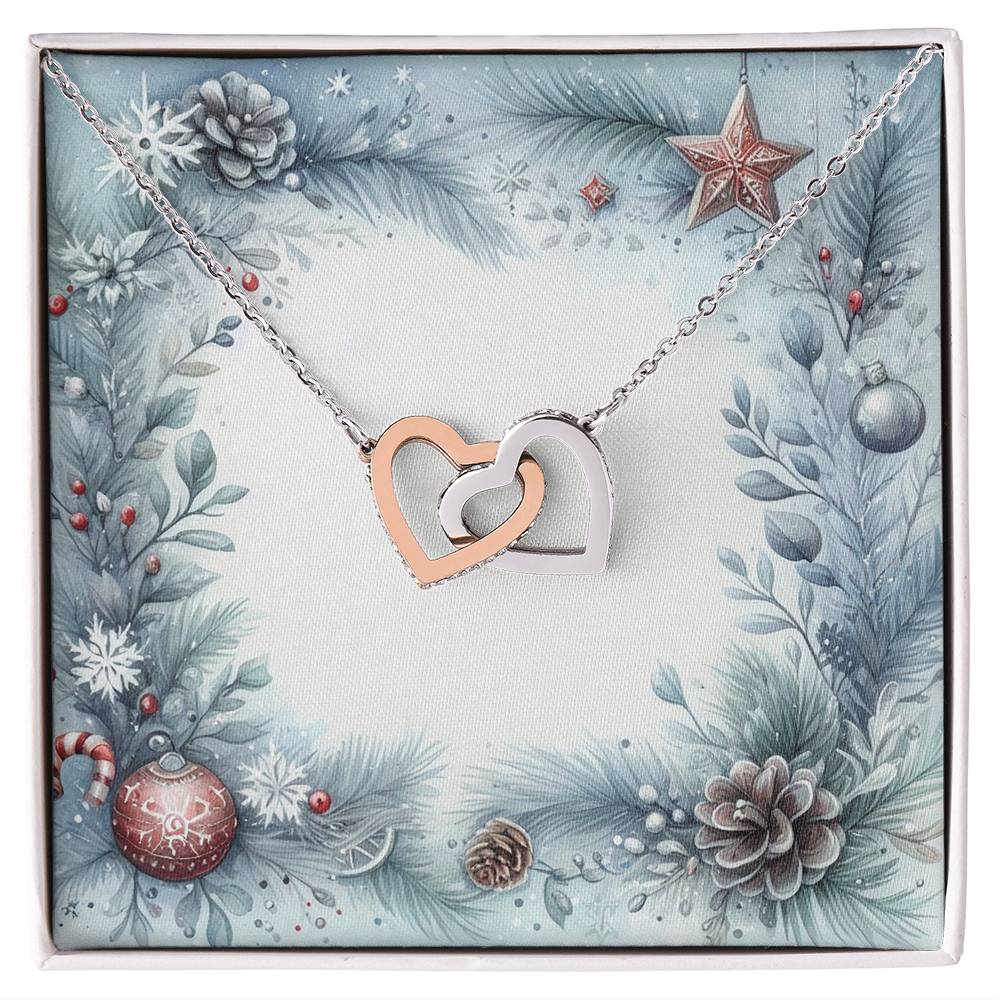 Christmas Background 073 - Interlocking Hearts Necklace
