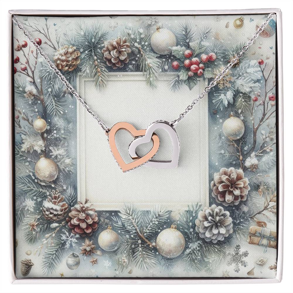 Christmas Background 081 - Interlocking Hearts Necklace