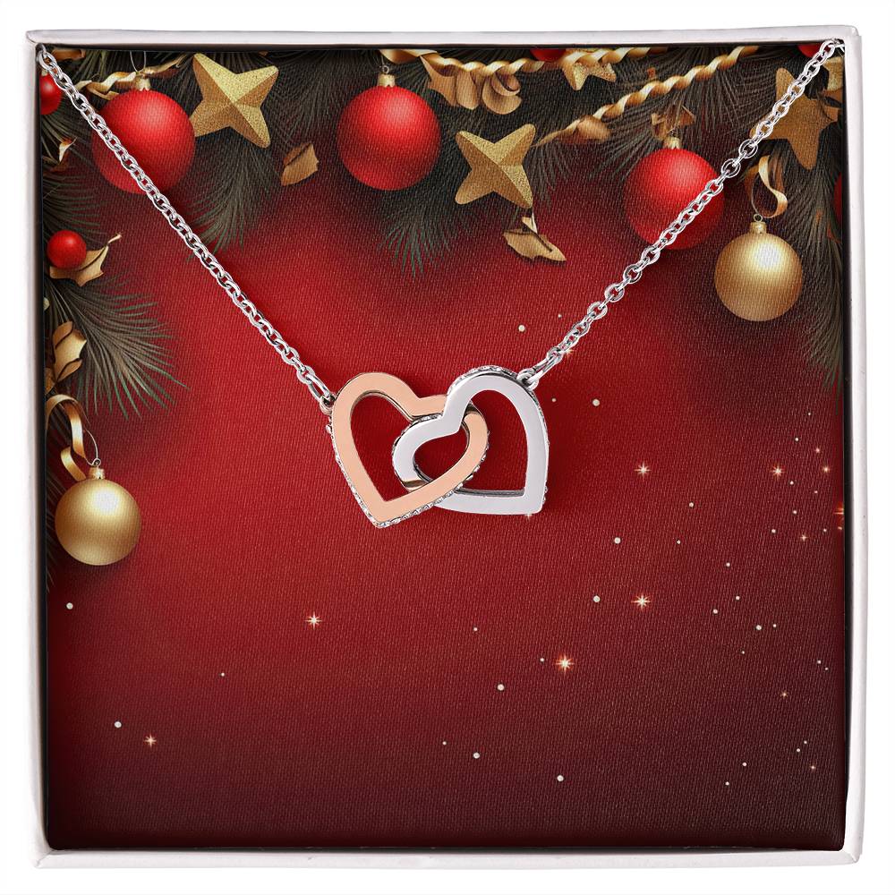 Christmas Background 064 - Interlocking Hearts Necklace