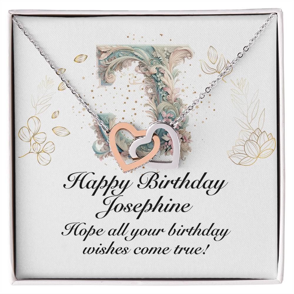 Happy Birthday Josephine v01 - Interlocking Hearts Necklace