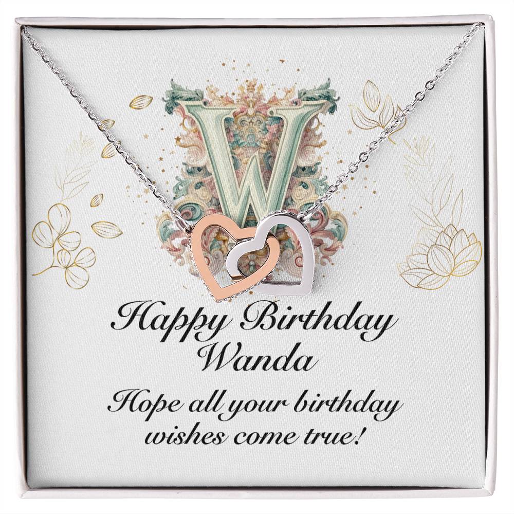 Happy Birthday Wanda v01 - Interlocking Hearts Necklace