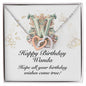 Happy Birthday Wanda v01 - Interlocking Hearts Necklace
