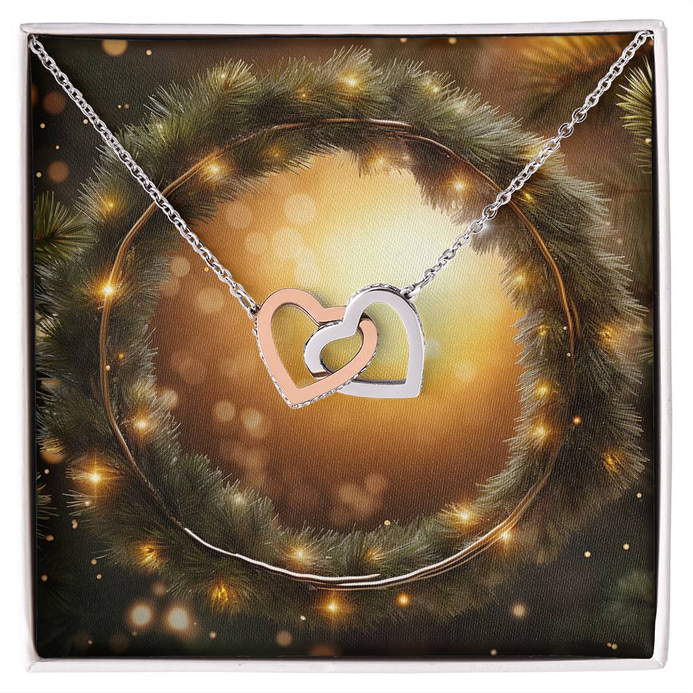 Christmas Background 106 - Interlocking Hearts Necklace
