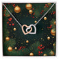 Christmas Background 118 - Interlocking Hearts Necklace