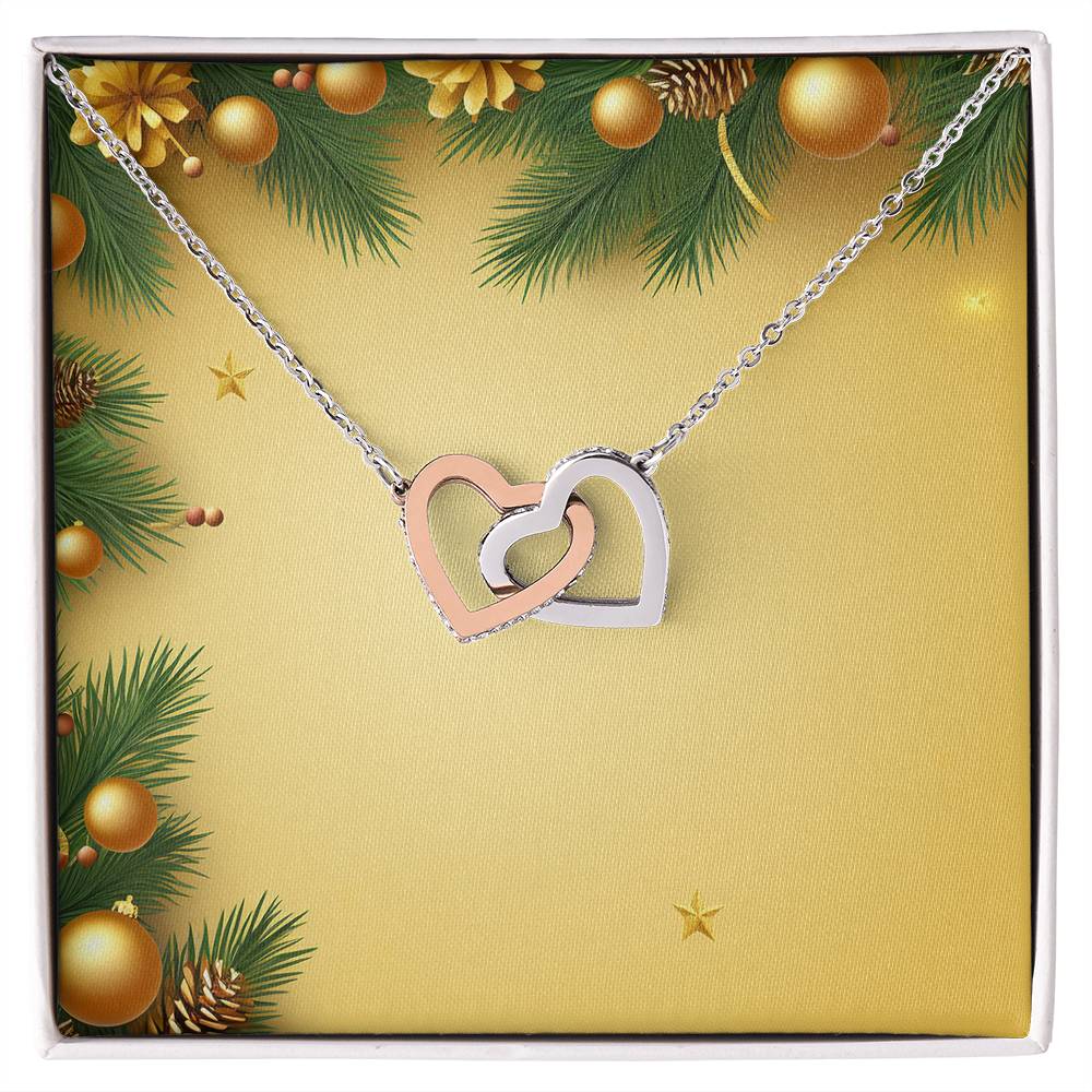 Christmas Background 009 - Interlocking Hearts Necklace