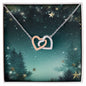 Christmas Background 111 - Interlocking Hearts Necklace