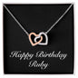 Happy Birthday Ruby v2 - Interlocking Hearts Necklace