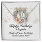 Happy Birthday Virginia v01 - Interlocking Hearts Necklace