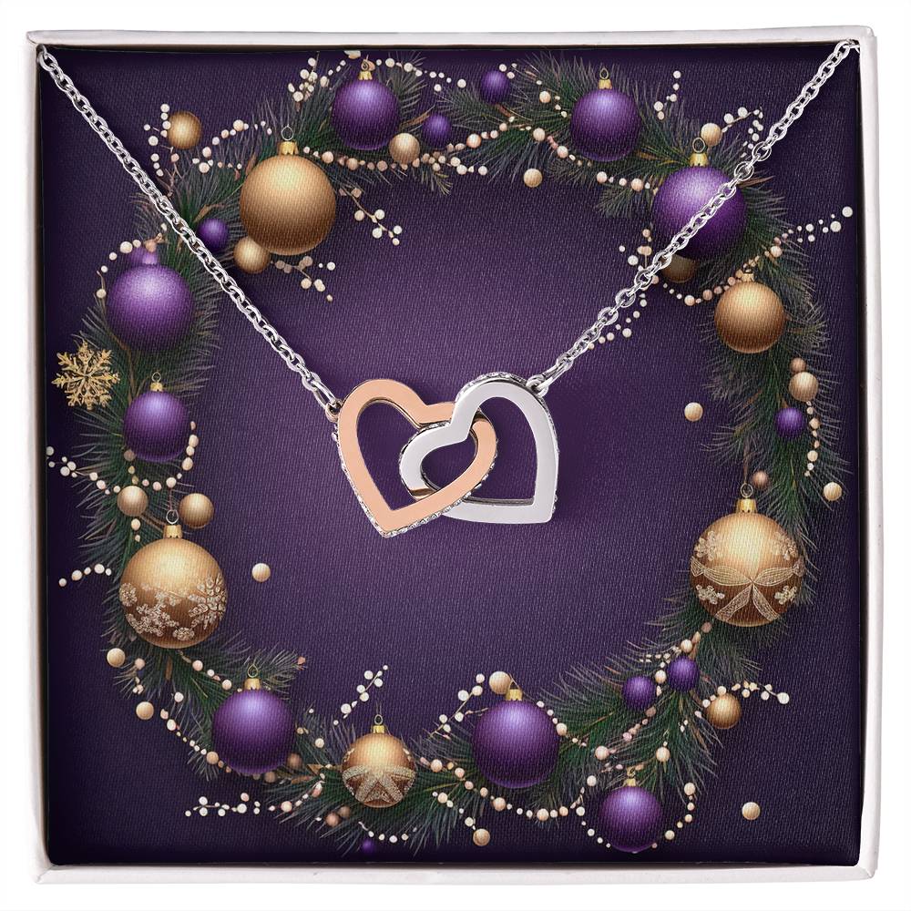 Christmas Background 023 - Interlocking Hearts Necklace