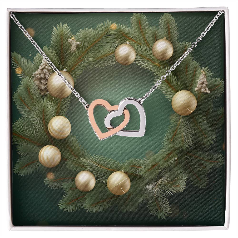 Christmas Background 104 - Interlocking Hearts Necklace