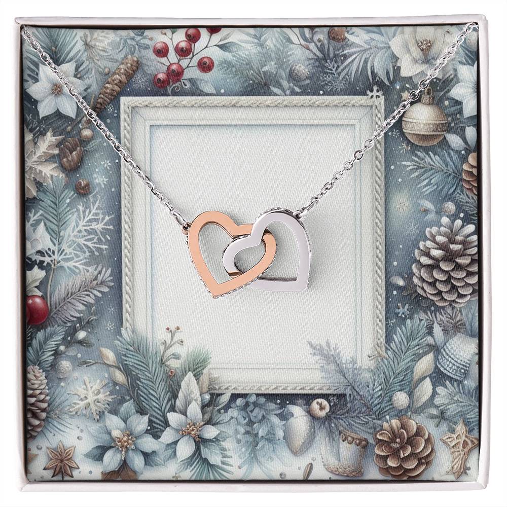 Christmas Background 087 - Interlocking Hearts Necklace