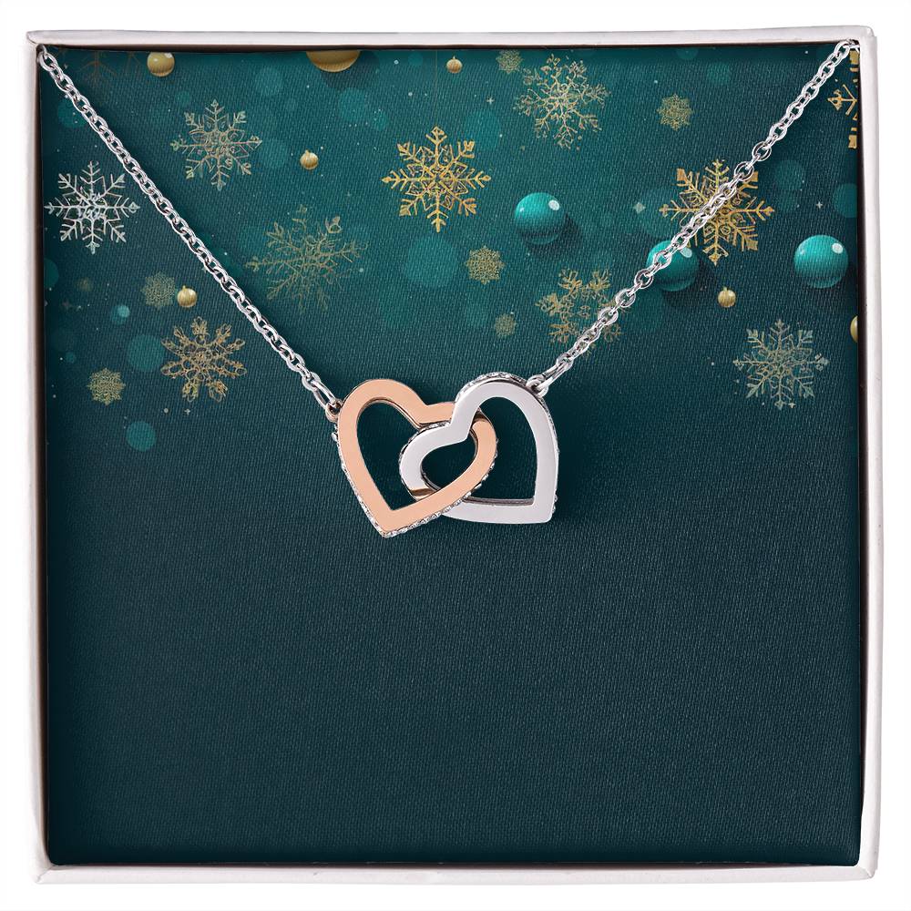 Christmas Background 016 - Interlocking Hearts Necklace