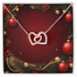 Christmas Background 036 - Interlocking Hearts Necklace