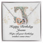 Happy Birthday Joann v01 - Interlocking Hearts Necklace