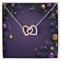 Christmas Background 065 - Interlocking Hearts Necklace