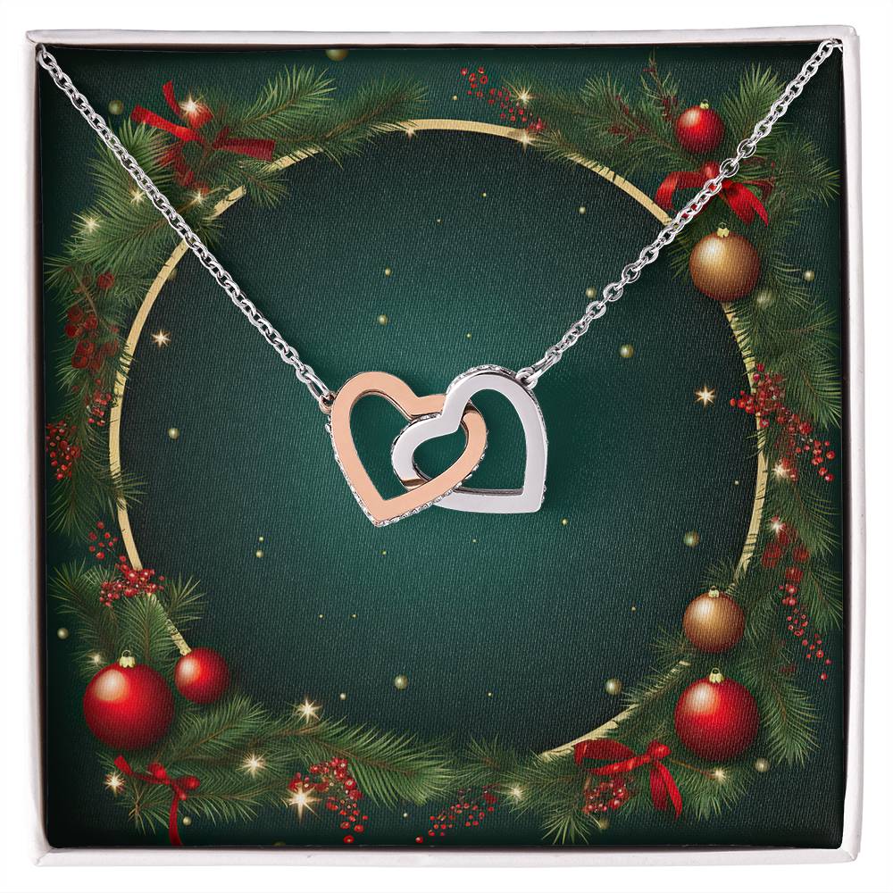 Christmas Background 069 - Interlocking Hearts Necklace