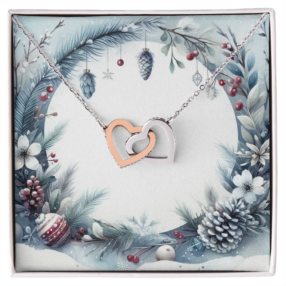 Christmas Background 090 - Interlocking Hearts Necklace
