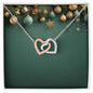 Christmas Background 037 - Interlocking Hearts Necklace