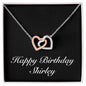 Happy Birthday Shirley v2 - Interlocking Hearts Necklace