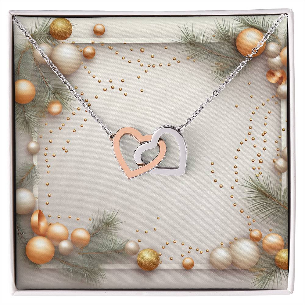 Christmas Background 039 - Interlocking Hearts Necklace
