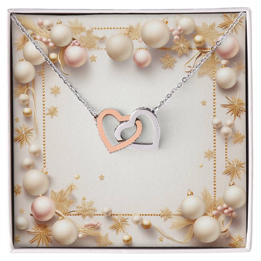 Christmas Background 022 - Interlocking Hearts Necklace