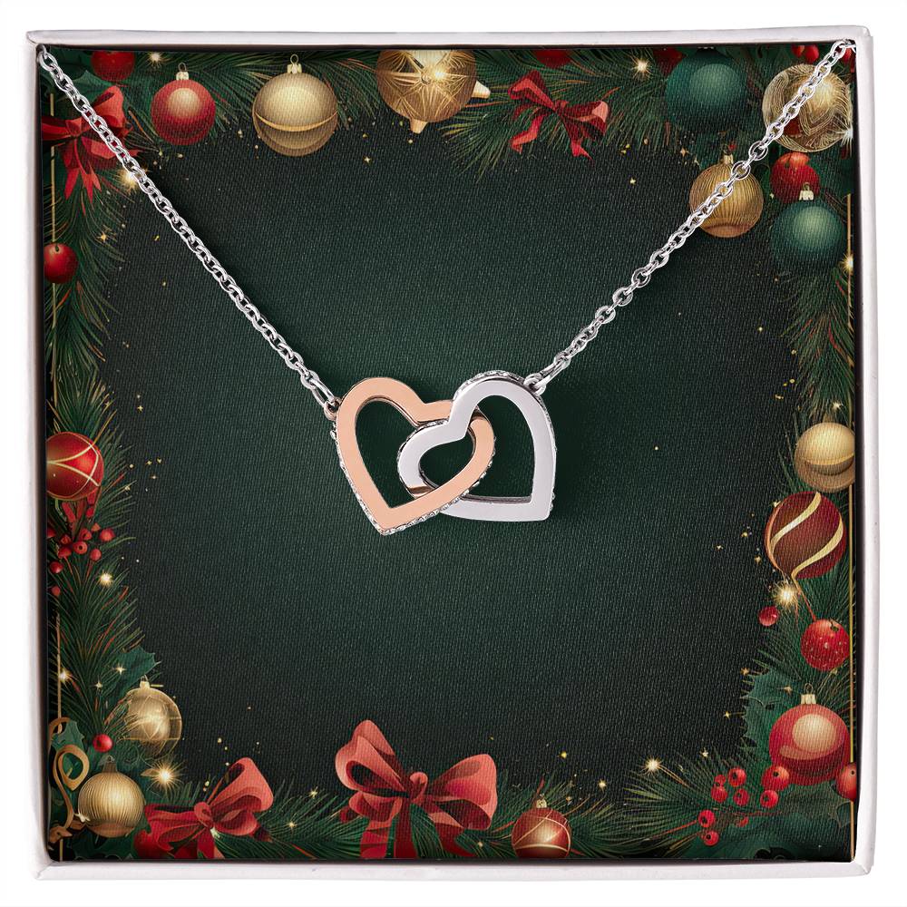 Christmas Background 066 - Interlocking Hearts Necklace