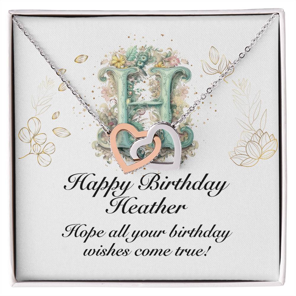 Happy Birthday Heather v01 - Interlocking Hearts Necklace