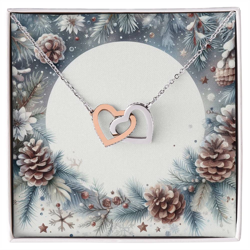 Christmas Background 085 - Interlocking Hearts Necklace