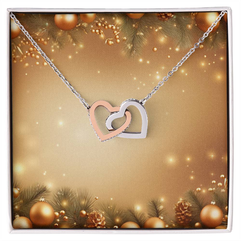 Christmas Background 058 - Interlocking Hearts Necklace