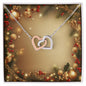 Christmas Background 030 - Interlocking Hearts Necklace