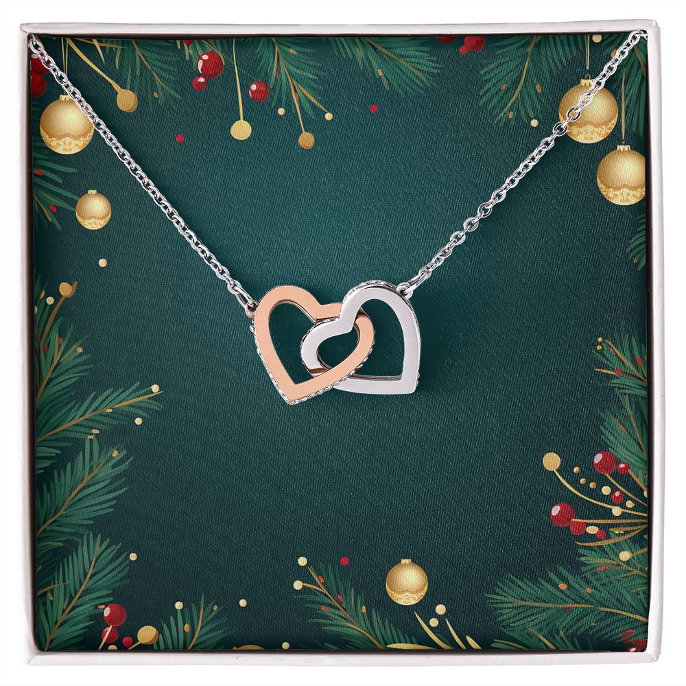 Christmas Background 045 - Interlocking Hearts Necklace