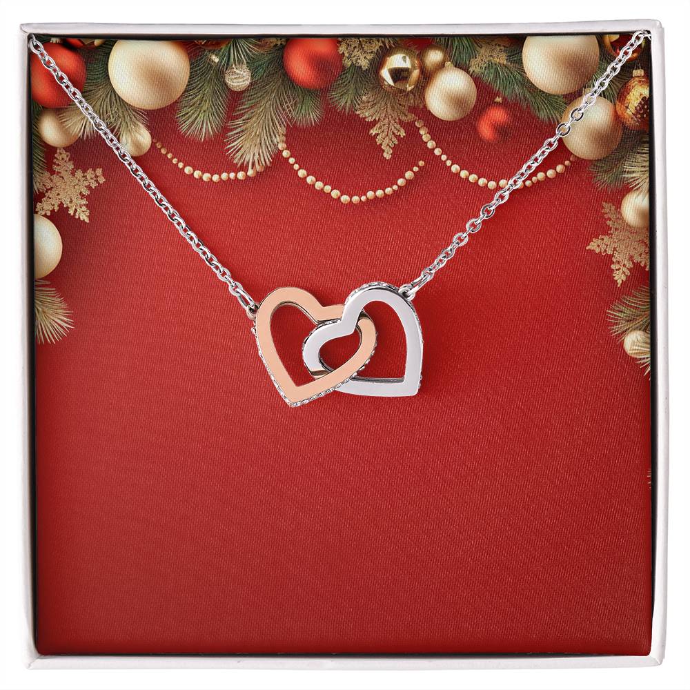 Christmas Background 013 - Interlocking Hearts Necklace