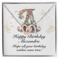 Happy Birthday Alexandra v01 - Interlocking Hearts Necklace