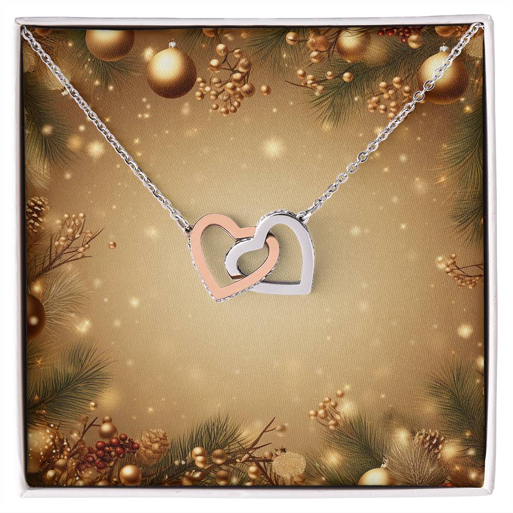 Christmas Background 007 - Interlocking Hearts Necklace