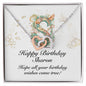 Happy Birthday Sharon v01 - Interlocking Hearts Necklace